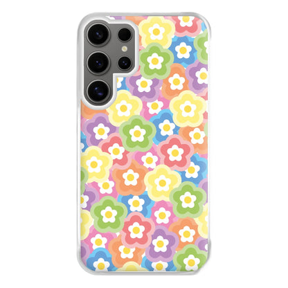 Psychedelic Flowers - Floral Patterns Phone Case for Galaxy S24 Ultra