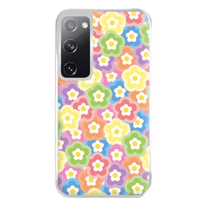 Psychedelic Flowers - Floral Patterns Phone Case for Galaxy S20