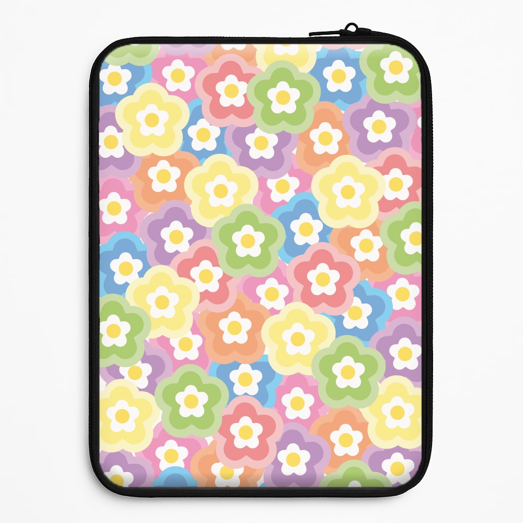 Psychedelic Flowers - Floral Patterns Laptop Sleeve