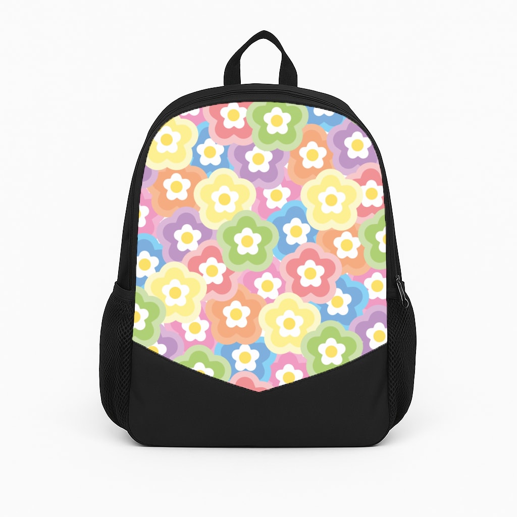 Psychedelic Flowers - Floral Patterns Backpack