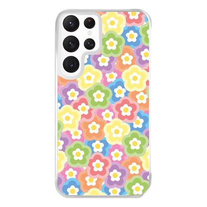 Psychedelic Flowers - Floral Patterns Phone Case for Galaxy S22 Ultra