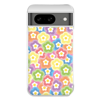 Psychedelic Flowers - Floral Patterns Phone Case for Google Pixel 8