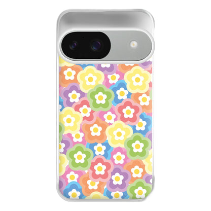 Psychedelic Flowers - Floral Patterns Phone Case for Google Pixel 9 / 9 Pro