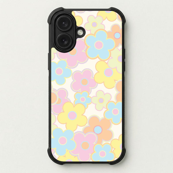 Pastel Abstract Flowers Pattern Phone Case — Bumper case