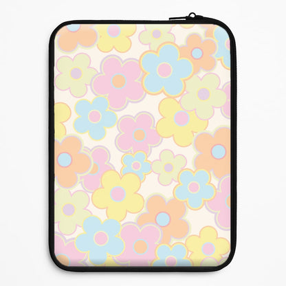 Pastel Abstract Flowers Pattern Universal Laptop Sleeve