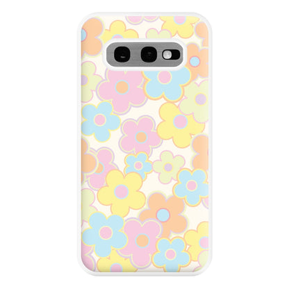 Pastel Abstract Flowers Pattern Phone Case for Galaxy S10e