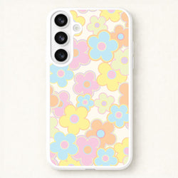 Pastel Abstract Flowers Pattern Phone Case for Galaxy S26 Plus