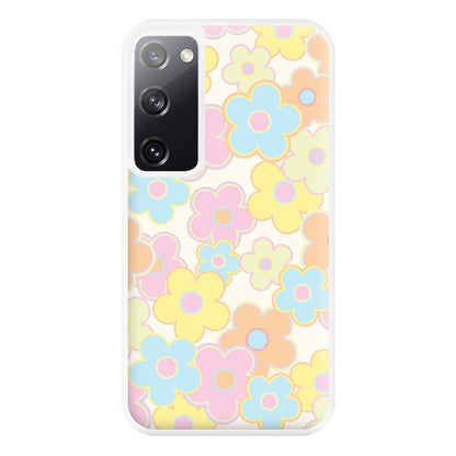 Pastel Abstract Flowers Pattern Phone Case for Galaxy S20