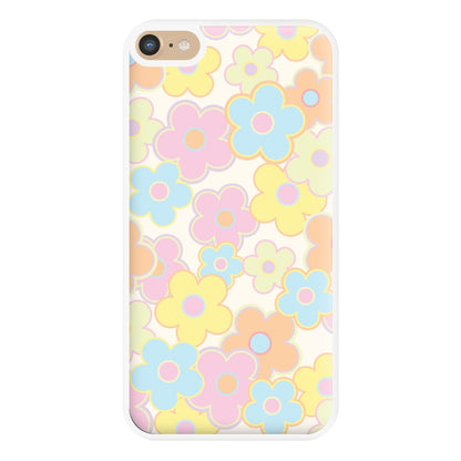 Pastel Abstract Flowers Pattern Phone Case for iPhone 6 Plus / 7 Plus / 8 Plus
