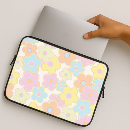 Pastel Abstract Flowers Pattern MacBook Case