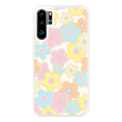 Pastel Abstract Flowers Pattern Phone Case for Huawei P30 Pro