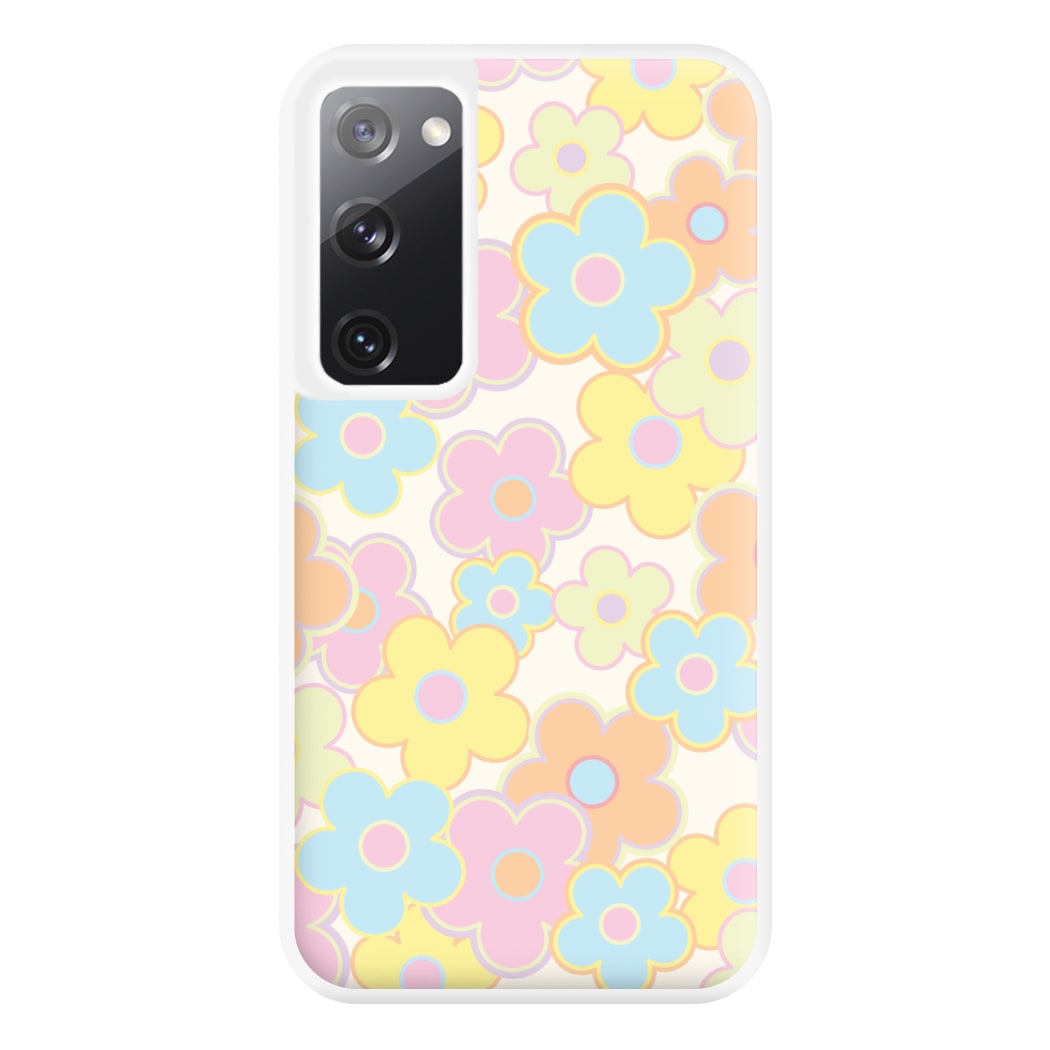 Pastel Abstract Flowers Pattern Phone Case for Galaxy S20FE
