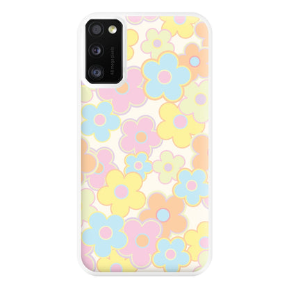 Pastel Abstract Flowers Pattern Phone Case for Galaxy A41