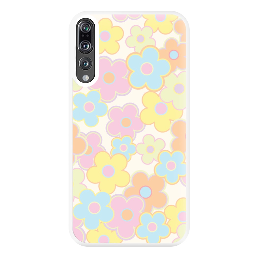 Pastel Abstract Flowers Pattern Phone Case for Huawei P20 Pro
