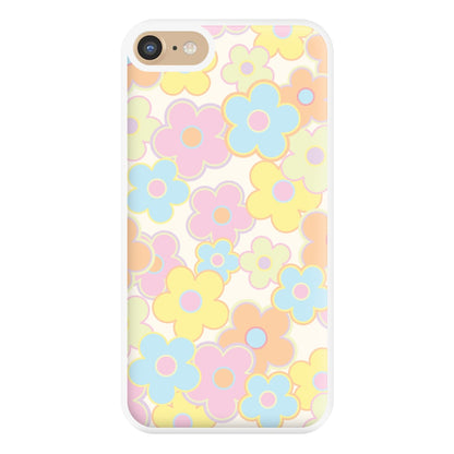 Pastel Abstract Flowers Pattern Phone Case for iPhone 6 / 7 / 8 / SE