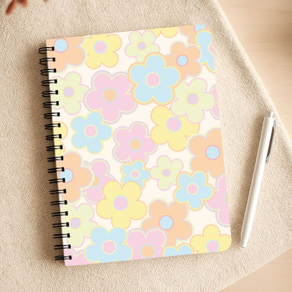 Pastel Abstract Flowers Pattern Notepad