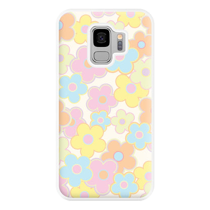 Pastel Abstract Flowers Pattern Phone Case for Galaxy S9 Plus
