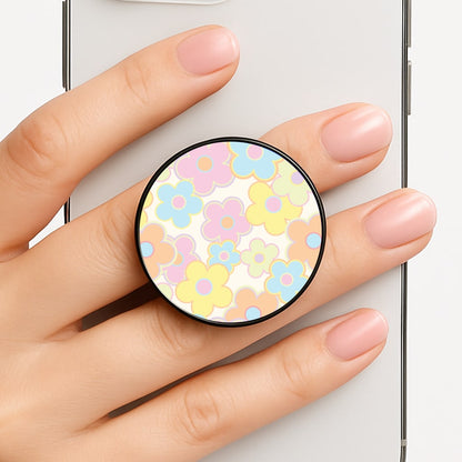 Pastel Abstract Flowers Pattern Phone Grip