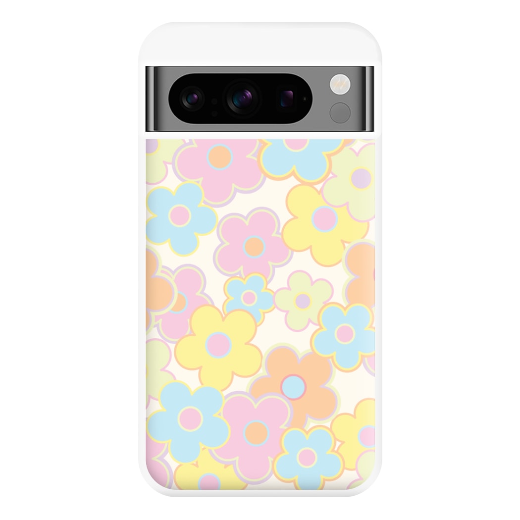 Pastel Abstract Flowers Pattern Phone Case for Google Pixel 8 Pro