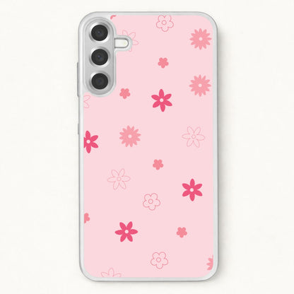 Flower Types Pattern Pink Phone Case for Galaxy A17