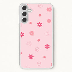 Flower Types Pattern Pink Phone Case for Galaxy A57