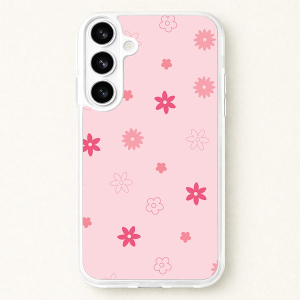 Flower Types Pattern Pink Phone Case for Galaxy S26