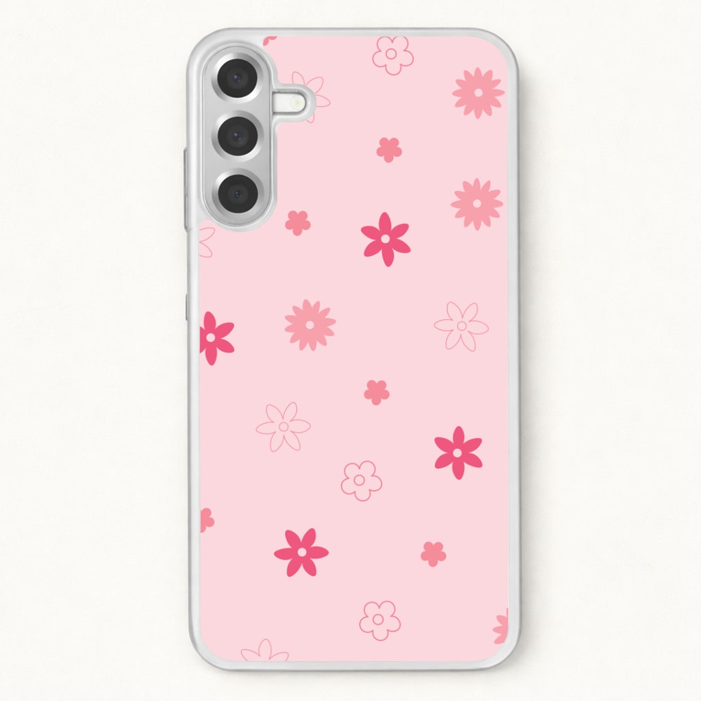 Flower Types Pattern Pink Phone Case for Galaxy A37
