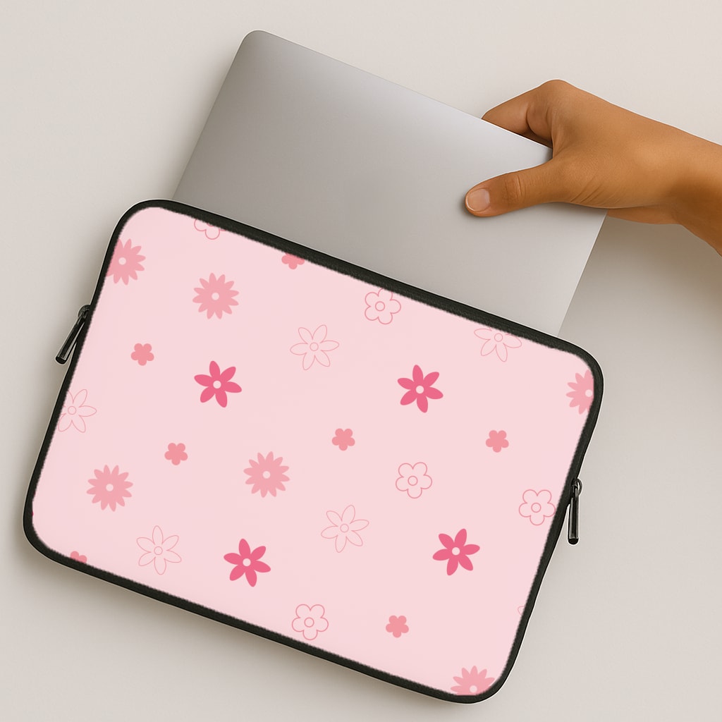 Flower Types Pattern Pink MacBook Case