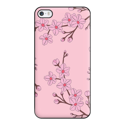 Cherry Blossom Pattern Phone Case for iPhone 5 / 5s / SE 2016