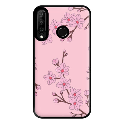 Cherry Blossom Pattern Phone Case for Huawei P30 Lite