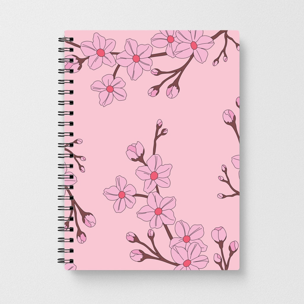 Cherry Blossom Pattern Notebook