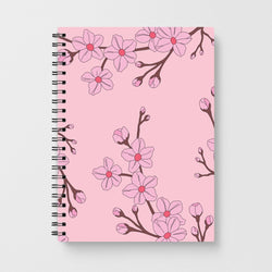 Cherry Blossom Pattern Notebook