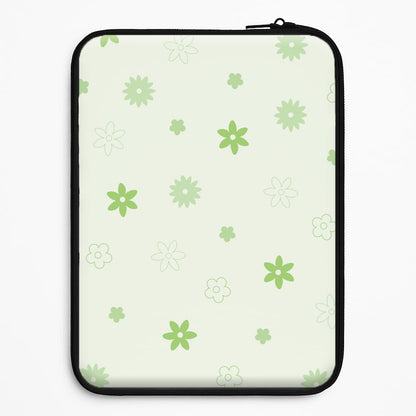 Flower Types Pattern Green Universal Laptop Sleeve