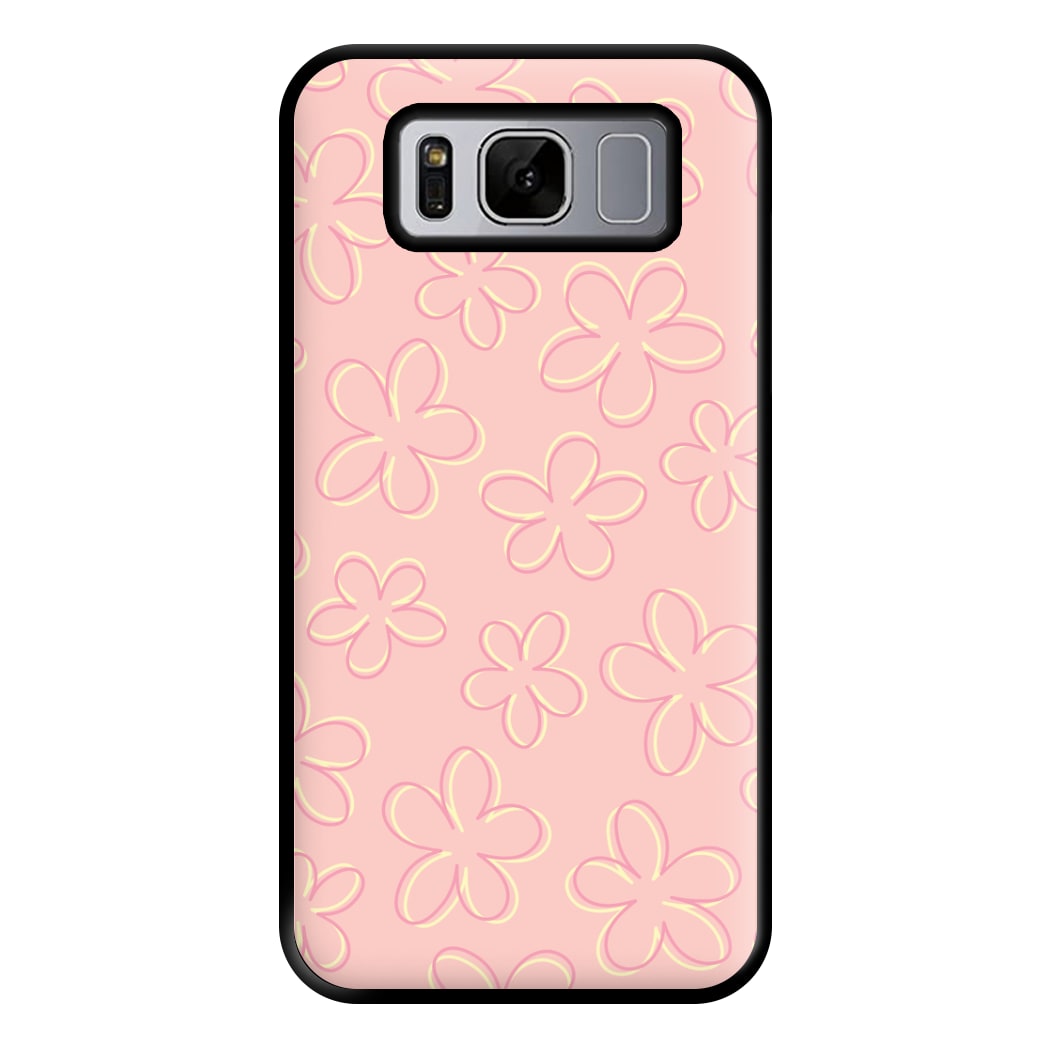 Abstract Flower Outlines Pattern Phone Case for Galaxy S8 Plus