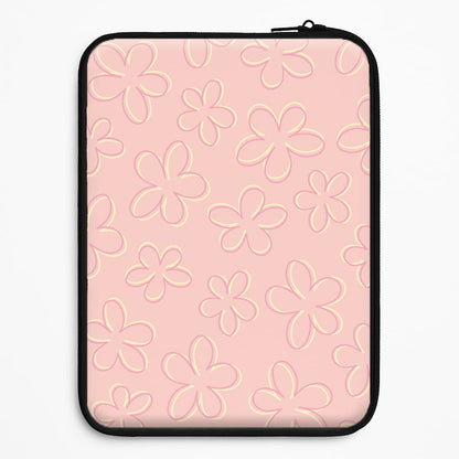 Abstract Flower Outlines Pattern Universal Laptop Sleeve