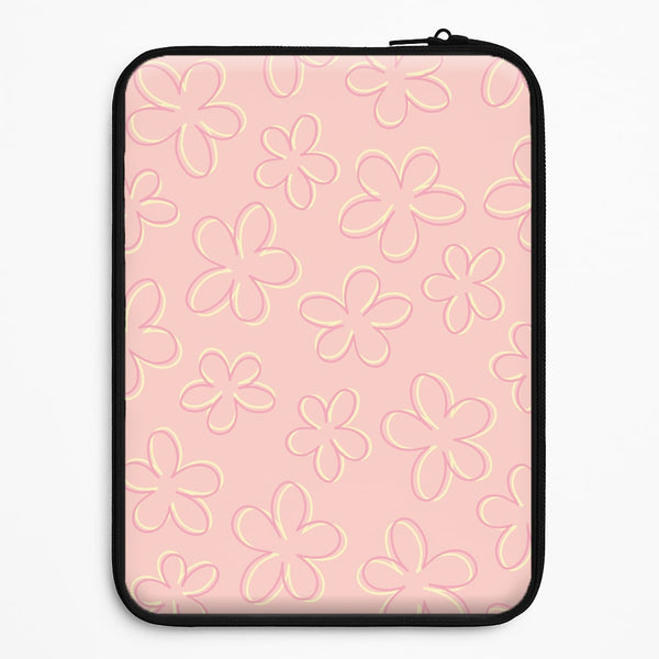 Abstract Flower Outlines Pattern Universal Laptop Sleeve