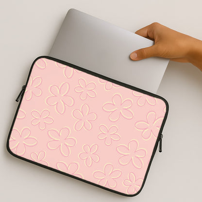 Abstract Flower Outlines Pattern MacBook Case