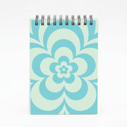 Teal Abstract Flower Pattern  Notebook 4