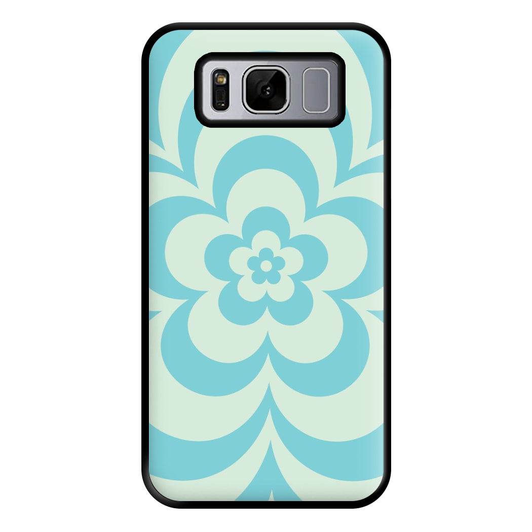 Teal Abstract Flower Pattern  Phone Case for Galaxy S8 Plus