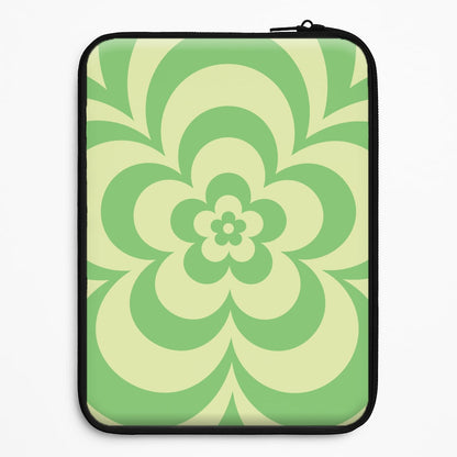 Green Abstract Flower Pattern  Universal Laptop Sleeve