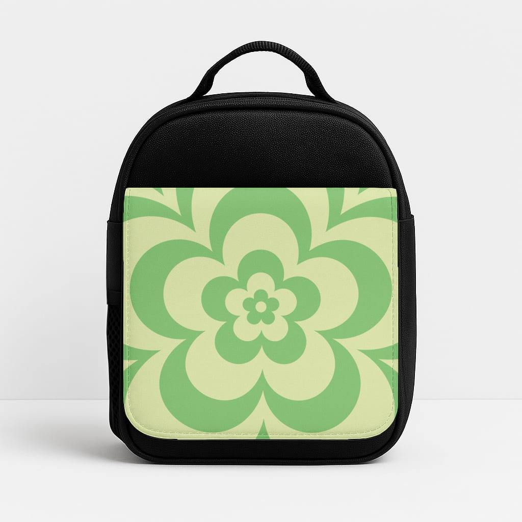 Green Abstract Flower Pattern  Lunchbox