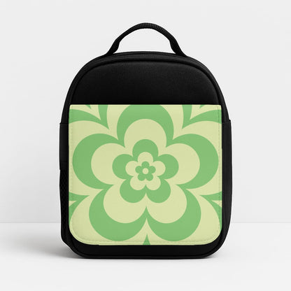 Green Abstract Flower Pattern  Insulated Lunchbox
