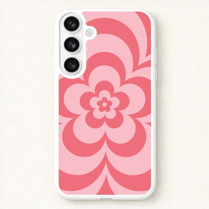 Pink Abstract Flower Pattern Phone Case for Galaxy S26 Plus