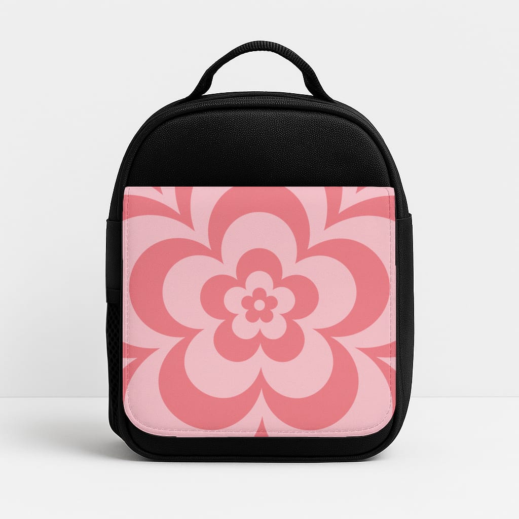 Pink Abstract Flower Pattern  Lunchbox