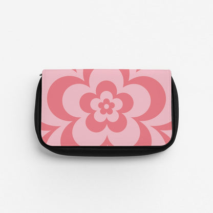 Pink Abstract Flower Pattern  Pencil Case
