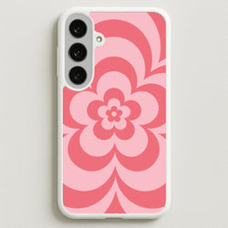 Pink Abstract Flower Pattern Phone Case for Galaxy S25FE