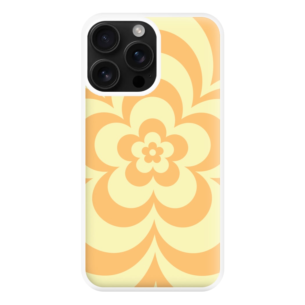 Yellow Abstract Flower Pattern  Phone Case