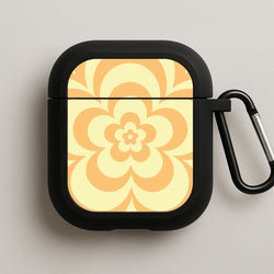 Yellow Abstract Flower Pattern  AirPods Case