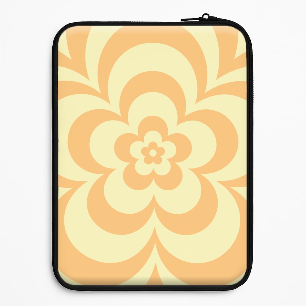 Yellow Abstract Flower Pattern  Laptop Sleeve