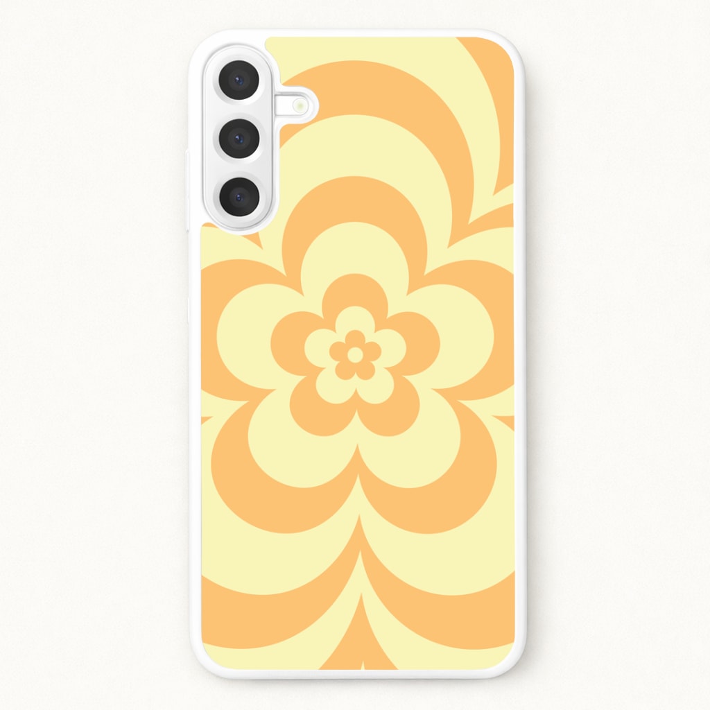 Yellow Abstract Flower Pattern Phone Case for Galaxy A37
